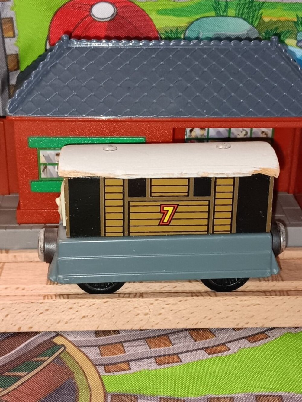Thomas Wooden Railway Train Track Engine Toby Tram